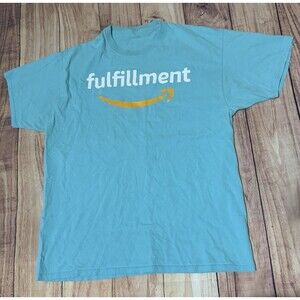 Amazon Fulfillment T Shirt Light Blue Size XL? No Tag See Dimensions